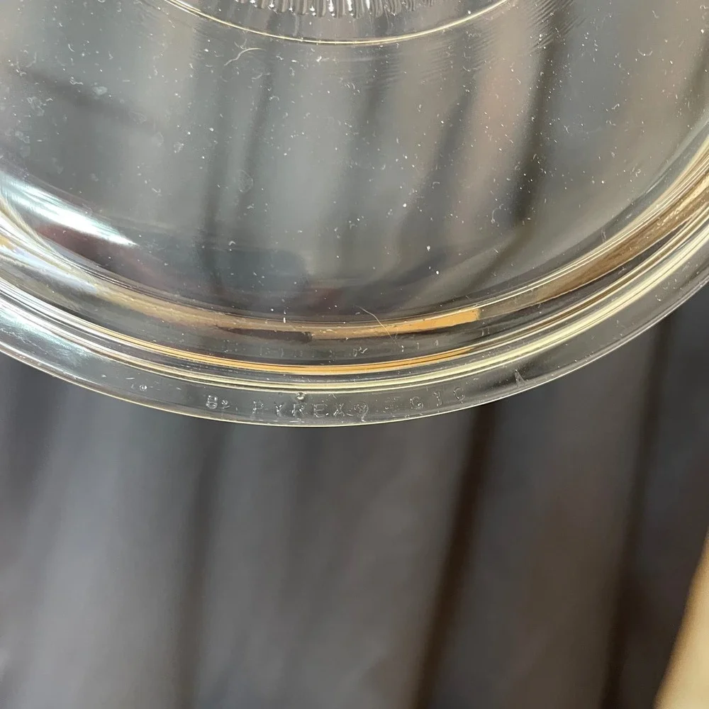 Vintage Pyrex Clear Glass Lid G1C Sunburst Design Replacement‎ Cover 8.5 Inch